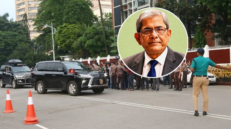 শপথ নিতে বঙ্গভবনে পৌঁছেছেন নবনির্বাচিত রাষ্ট্রপতি মির্জা ফখরুল
